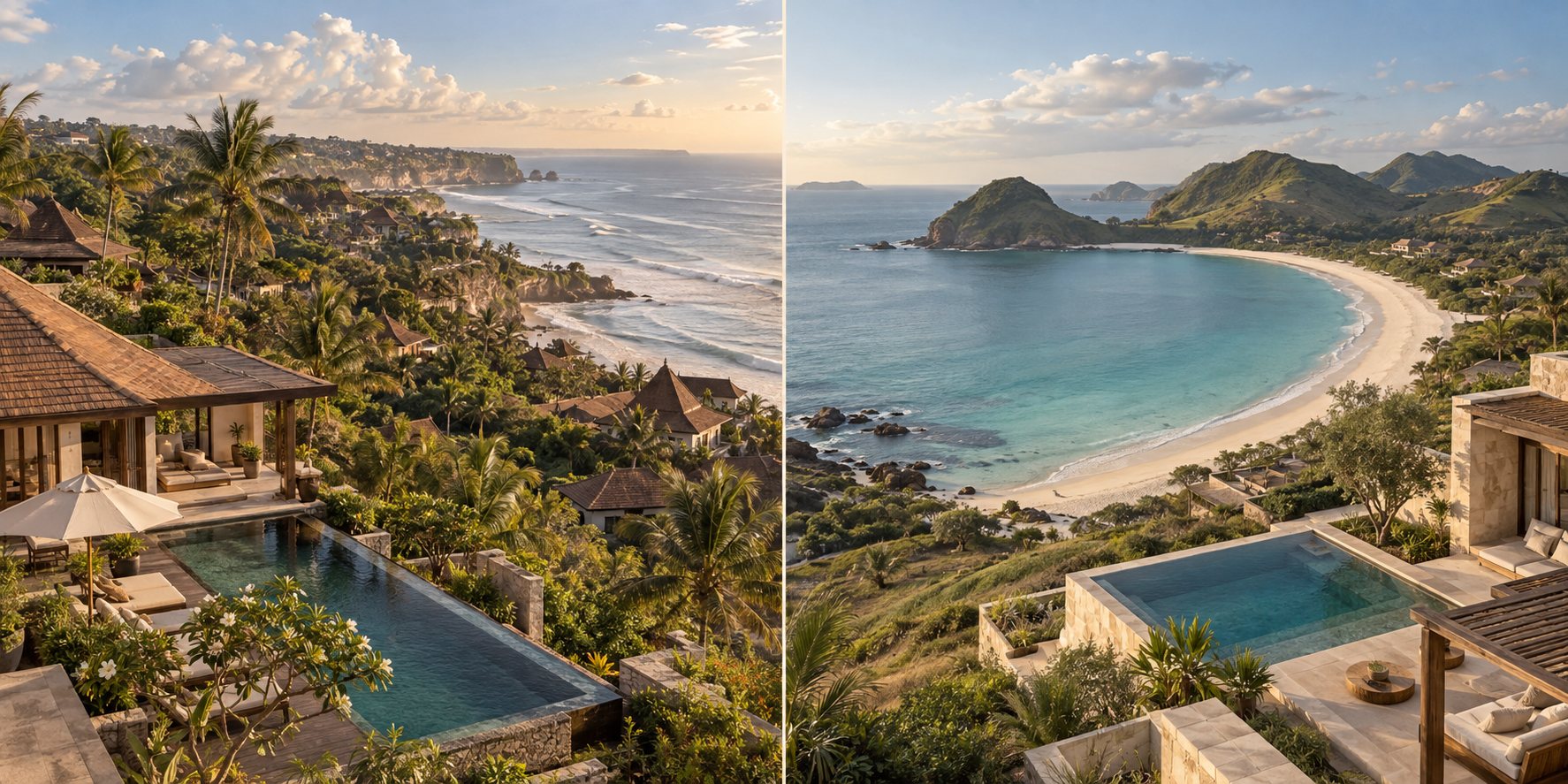 Comparativa de inversión inmobiliaria entre Lombok y Bali, Indonesia