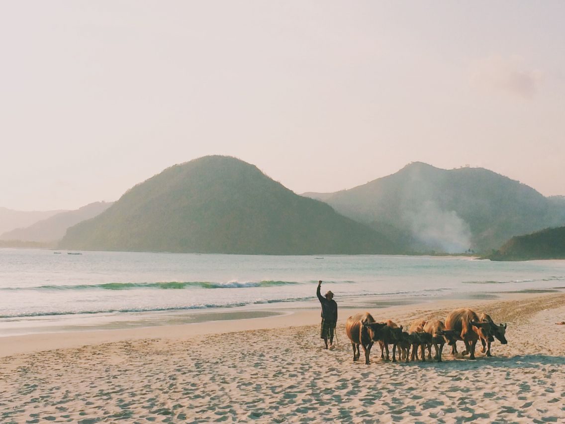 Playa de Kuta Lombok al atardecer, guía para invertir en villas